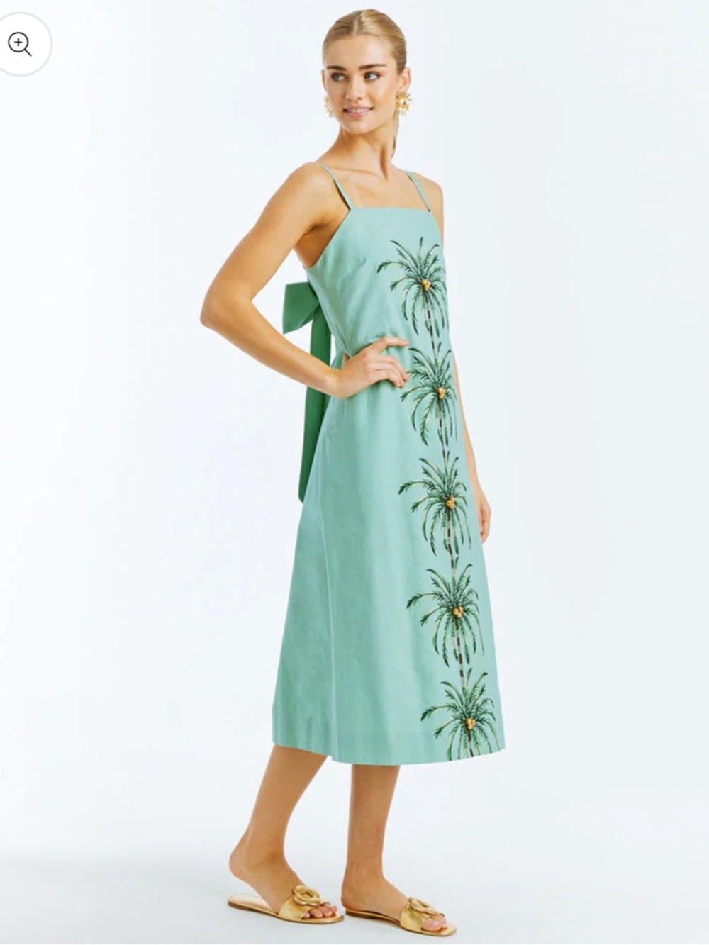 MESTIZA Orzo Midi Dress Green Size 6
